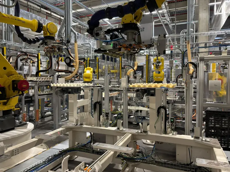 Robotska montažna celica na proizvodni liniji